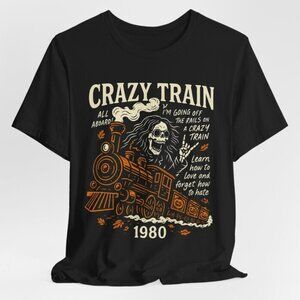 Ozzy Osbourne Crazy Train Gildan Tee Vintage Rock  Shirt
